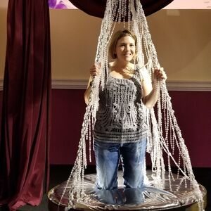 Likw New Express Silver Sparkle Tunic Top